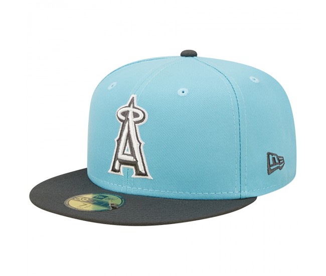 Los Angeles Angels Men's New Era Light Blue/Charcoal Two-Tone Color Pack 59FIFTY Fitted Hat
