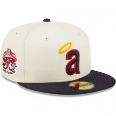 California Angels Men's New Era White/Navy Cooperstown Collection 35th Anniversary Chrome 59FIFTY Fitted Hat