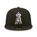 Los Angeles Angels Men's New Era Black Team Logo 59FIFTY Fitted Hat