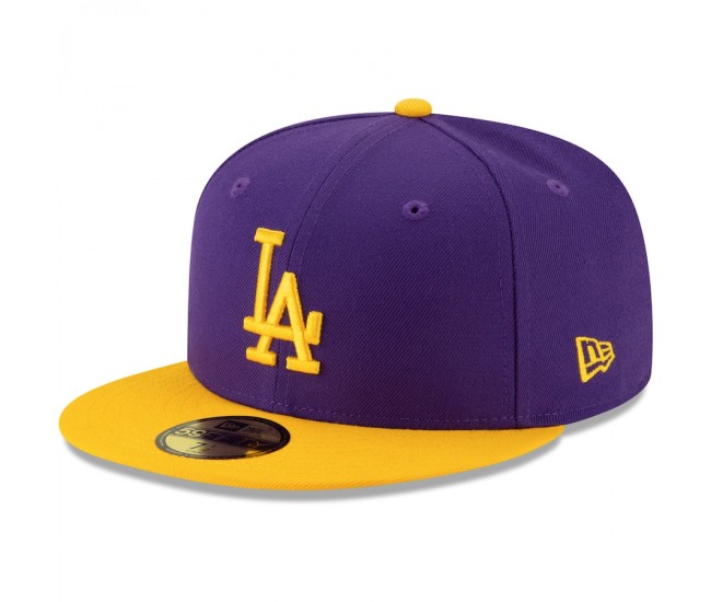 LA Men's New Era Purple/Gold Crossover 59FIFTY Hat