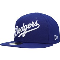 Los Angeles Dodgers Men's New Era Royal Logo White 59FIFTY Fitted Hat