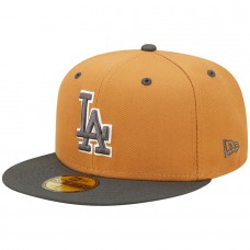 Los Angeles Dodgers Men's New Era Brown/Charcoal Two-Tone Color Pack 59FIFTY Fitted Hat