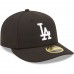 Los Angeles Dodgers Men's New Era Black & White Low Profile 59FIFTY Fitted Hat