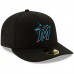 Miami Marlins Men's New Era Black Authentic Collection On-Field Low Profile 59FIFTY Fitted Hat