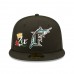 Men's Florida Marlins New Era Black Cooperstown Teams 2x World Series Champions Crown 59FIFTY Fitted Hat