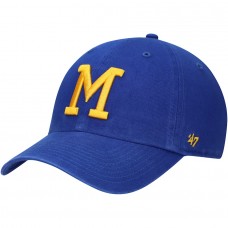 Milwaukee Brewers Men's '47 Royal 1970 Logo Cooperstown Collection Clean Up Adjustable Hat