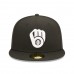 Milwaukee Brewers Men's New Era Black Team Logo 59FIFTY Fitted Hat