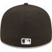 Milwaukee Brewers Men's New Era Black & White Low Profile 59FIFTY Fitted Hat