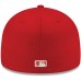 New York Mets Men's New Era Red Logo White 59FIFTY Fitted Hat