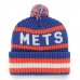 New York Mets Men's '47 Royal Bering Cuffed Knit Hat with Pom