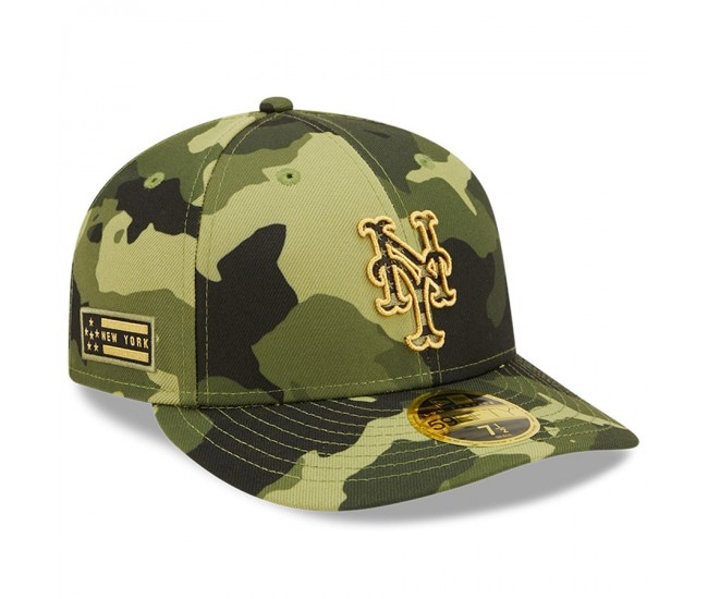 New York Mets Men's New Era Camo 2022 Armed Forces Day On-Field Low Profile 59FIFTY