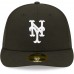 New York Mets Men's New Era Black & White Low Profile 59FIFTY Fitted Hat