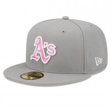 Oakland Athletics Men's New Era Gray 2022 Mother's Day On-Field 59FIFTY Fitted Hat