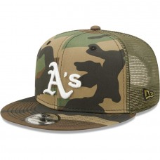 Oakland Athletics Men's New Era Camo Trucker 9FIFTY Snapback Hat