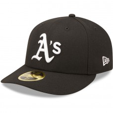 Oakland Athletics Men's New Era Black & White Low Profile 59FIFTY Fitted Hat