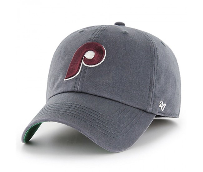 Philadelphia Phillies Men's '47 Charcoal Cooperstown Collection Franchise Logo Fitted Hat