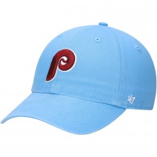 Philadelphia Phillies Men's '47 Light Blue Logo Cooperstown Collection Clean Up Adjustable Hat