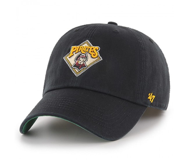 Pittsburgh Pirates Men's '47 Black Cooperstown Collection Franchise Logo Fitted Hat