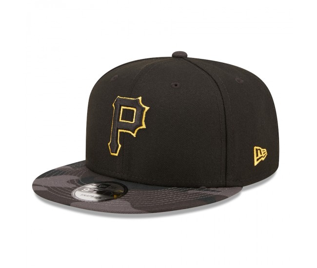 Pittsburgh Pirates Men's New Era Black Camo Vize 9FIFTY Snapback Hat