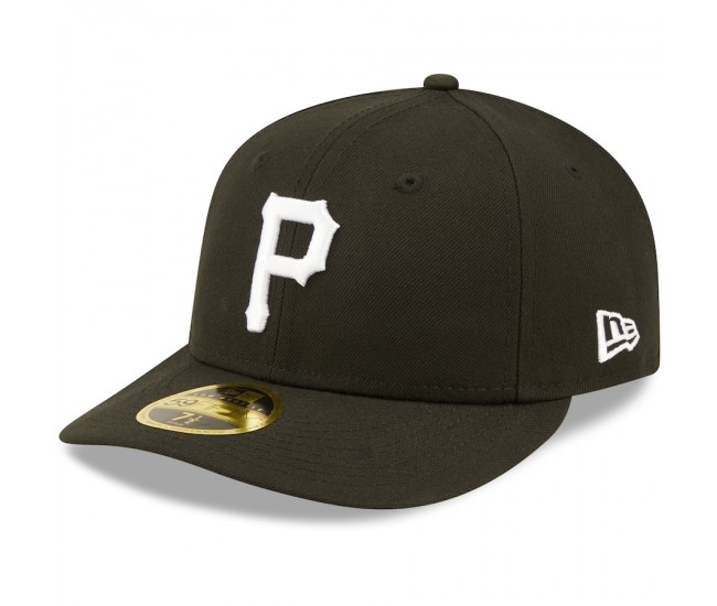 Pittsburgh Pirates Men's New Era Black & White Low Profile 59FIFTY Fitted Hat
