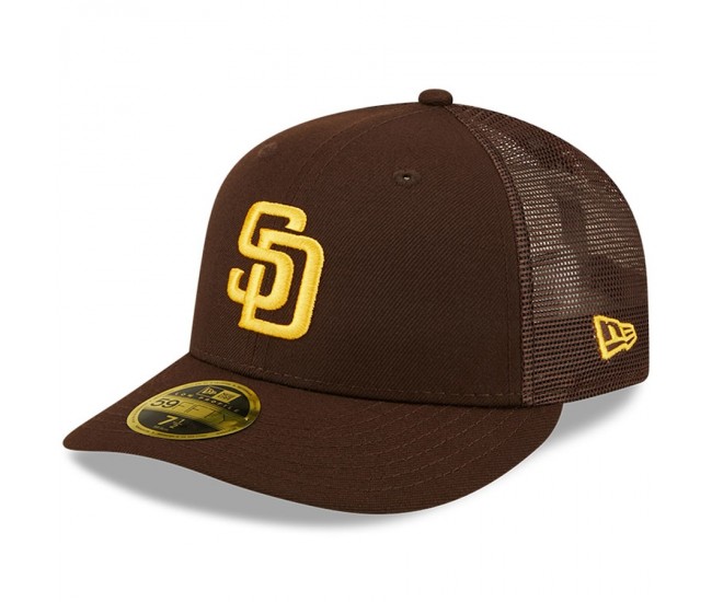 San Diego Padres Men's New Era Brown Authentic Collection Mesh Back Low Profile 59FIFTY Fitted Hat