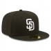 San Diego Padres Men's New Era Black Team Logo 59FIFTY Fitted Hat