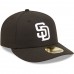 San Diego Padres Men's New Era Black & White Low Profile 59FIFTY Fitted Hat
