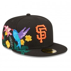 San Francisco Giants Men's New Era Black Blooming 59FIFTY Fitted Hat