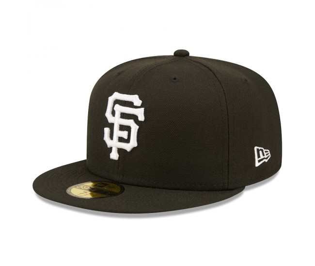 San Francisco Giants Men's New Era Black Team Logo 59FIFTY Fitted Hat