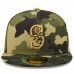 Seattle Mariners Men's New Era Camo 2022 Armed Forces Day On-Field 59FIFTY Fitted Hat