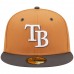 Tampa Bay Rays Men's New Era Brown/Charcoal Two-Tone Color Pack 59FIFTY Fitted Hat