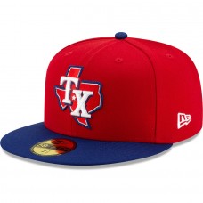 Texas Rangers Men's New Era Red/Royal 2020 Alternate 3 Authentic Collection On Field 59FIFTY Fitted Hat