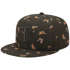 Texas Rangers Men's New Era Black Flutter 59FIFTY Fitted Hat