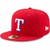 Texas Rangers Men's New Era Red 50th Anniversary Authentic Collection On-Field 59FIFTY Fitted Hat