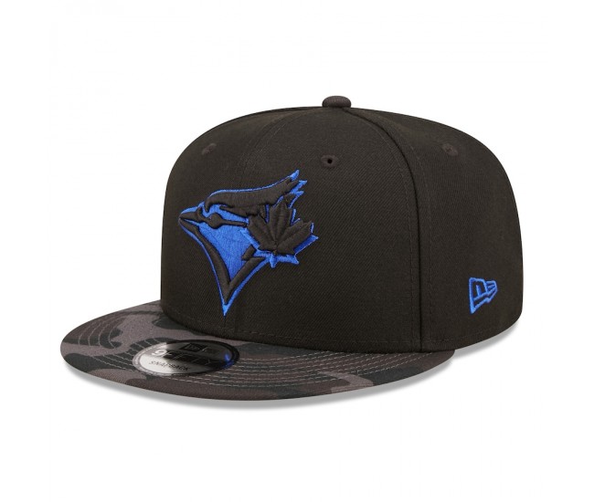 Toronto Blue Jays Men's New Era Black Camo Vize 9FIFTY Snapback Hat