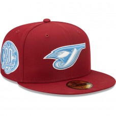 Toronto Blue Jays Men's New Era Cardinal 30th Season Air Force Blue Undervisor 59FIFTY Fitted Hat
