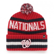 Washington Nationals Men's '47 Red Bering Cuffed Knit Hat with Pom