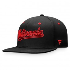 Washington Nationals Men's Fanatics Branded Black Iconic Wordmark Fitted Hat