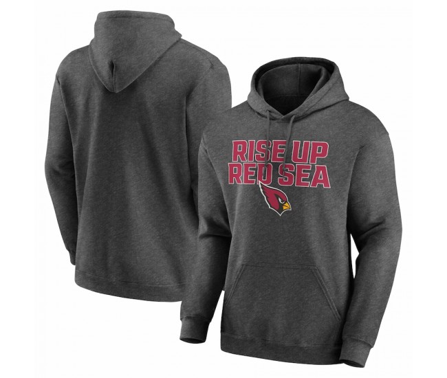 Arizona Cardinals Men's Heathered Charcoal Victory Earned Pullover Hoodie