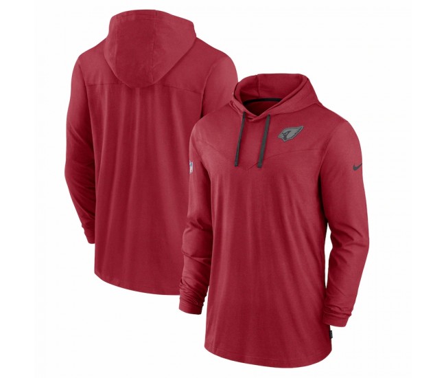 Arizona Cardinals Men's Nike Cardinal Sideline Pop Performance Pullover Long Sleeve Hoodie T-Shirt