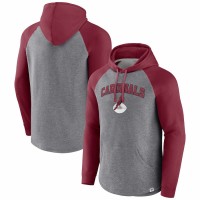 Arizona Cardinals Men's Fanatics Branded Heathered Gray/Cardinal By Design Raglan Pullover Hoodie