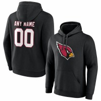 Arizona Cardinals Men's Fanatics Branded Black Team Authentic Personalized Name & Number Pullover Hoodiedie
