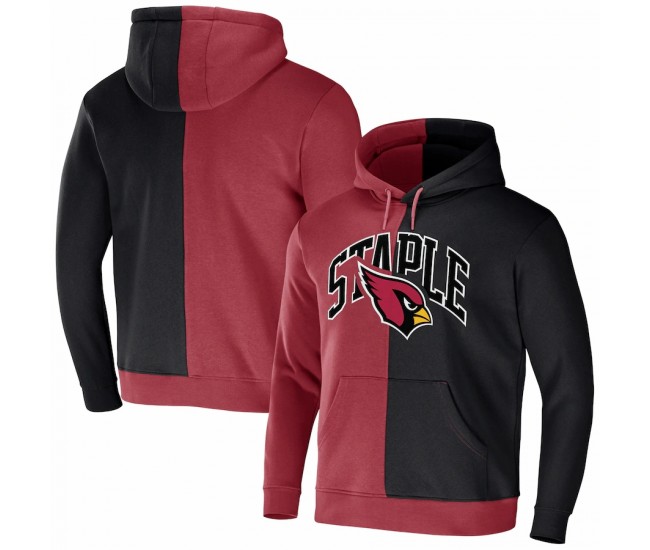 Arizona Cardinals Men's NFL x Staple Cardinal Split Logo Pullover Hoodie