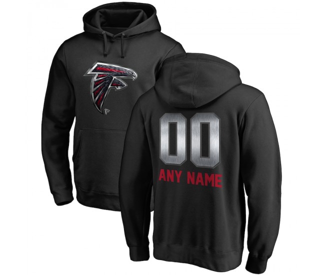 Atlanta Falcons Men's NFL Pro Line by Fanatics Branded Black Personalized Midnight Mascot Pullover Hoodie