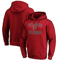 Atlanta Falcons Men's Fanatics Branded Red Victory Arch Team Fitted Pullover Hoodie