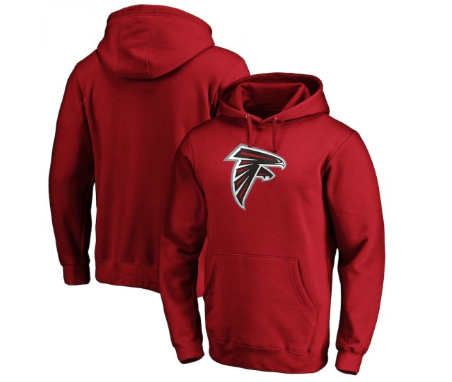 Atlanta Falcons Men's Fanatics Branded Red Primary Logo Fitted Pullover Hoodie