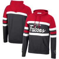 Atlanta Falcons Men's Mitchell & Ness Red/Black Head Coach Pullover Hoodie