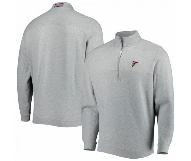 Atlanta Falcons Men's Vineyard Vines Heathered Gray Shep Shirt Team Quarter-Zip Jacket
