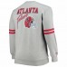 Atlanta Falcons Men's Mitchell & Ness Heathered Gray Big & Tall Allover Print Pullover Sweatshirt
