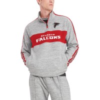Atlanta Falcons Men's Tommy Hilfiger Heathered Gray Mario Quarter-Zip Jacket